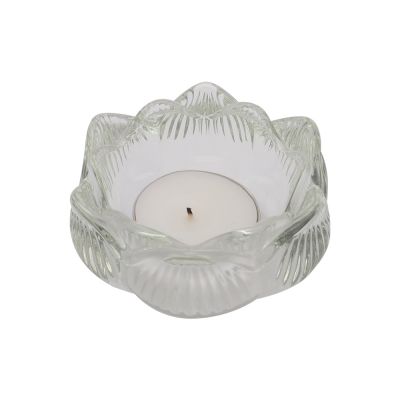 2021 New Trend Customized Color Lotus Flower Shaped Luxury Succulent Candle Vessels