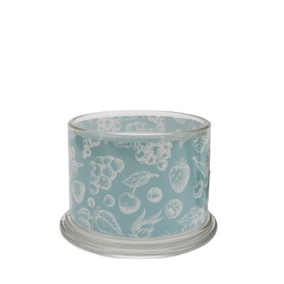 500ml Thermal Transfer Printing Empty Customized Glass Candle Jars for candle making