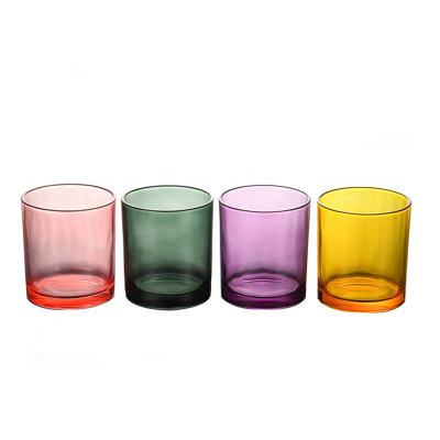 Hot Sale Custom Empty decorative Glass Candle Holder For Candle Making