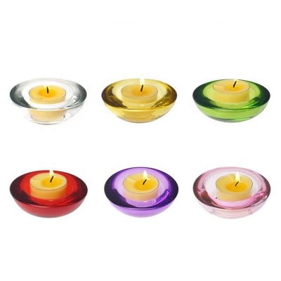 colored decorative round glass votive candle holder for wedding