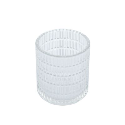 Wholesale luxury clear empty glass candle jar Decorative Candle Holder for candle making