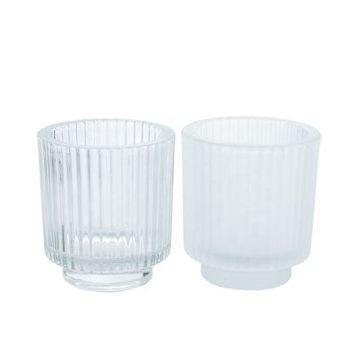 Wedding Home Decoration Snowflake Small Clear Frosted Round Glass Candle Jars