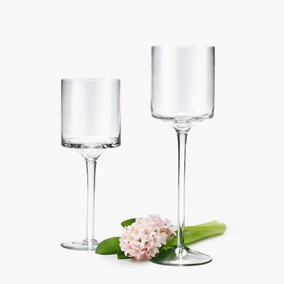 Wholesale Long Stem Decorative Custom Clear Glass Candle Holder