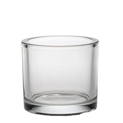Hot Sale Transparent Empty Wholesale 250ml Cylinder Glass Round Candle Holders