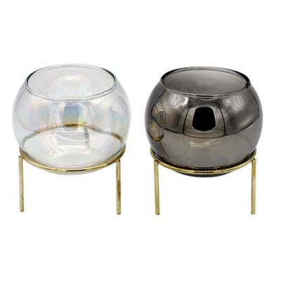 wholesale unique Empty clear Glass Candle Jar
