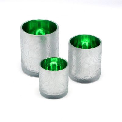 Good Quality Multi-Colored Multicoloured Spray Beautifully Glass Matte Candle Jar