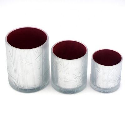 Wholesale Price Multi-Colored Matte Colour Luxurious Glass Candle Jar With Wooden Lid