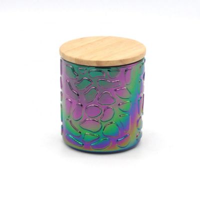 Wholesale Price Multi-Colored Multicoloured Plating Beautifully Glass Home Decoration Glass Jar