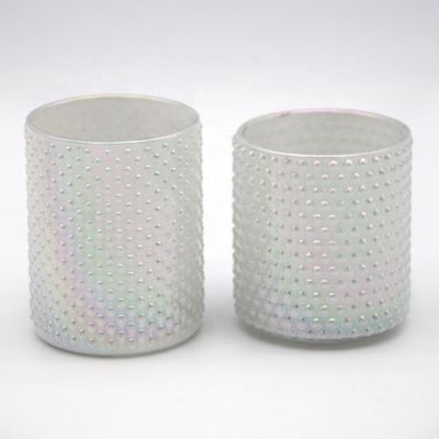 Modern Simplicity Multi-Colored Multicoloured Plating Luxurious Glass Fancy Candle Glass Jar