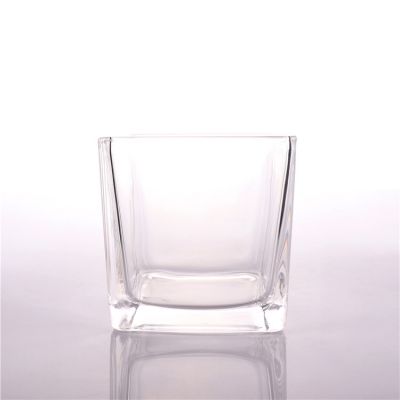 Luxury Matt White Square Glass Candle Jar For Candle Making