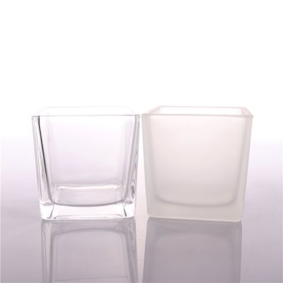 Wholesale Luxury Small Inner Black Square Glass Customizable Candle Jars