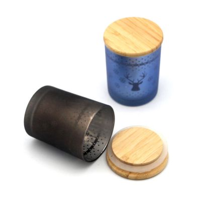 Modern Simplicity Multi-Colored Matte Color Beautifully Glass Candle Jar Glass Lid