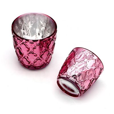 Hot Selling Multi-Colored Electroplate Colour Luxurious Glass Fancy Candle Jar