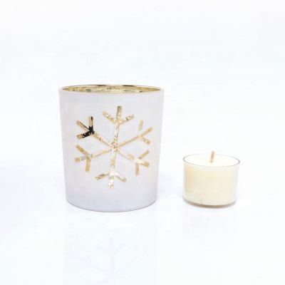 luxury rose gold Christmas tealight votive candle holder