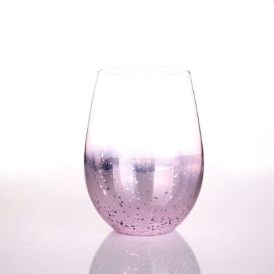 Wholesale Luxury 12oz Metallic Purple Fancy Soy Candle Glassware Jar For Candles Making