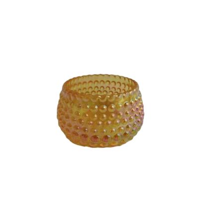 Orange crystal glass candlestick bowl glass mosaic Candlestick fashion household products for decoration
