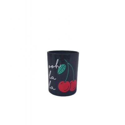 8 oz empty candle jars glass black in bulk