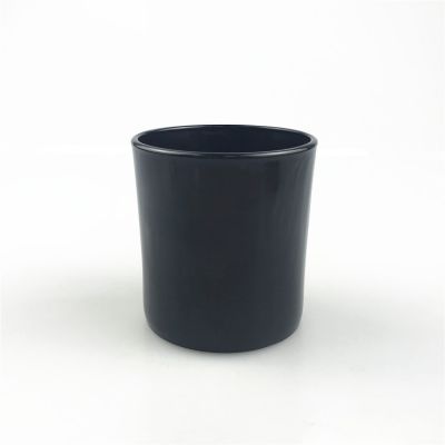 200ml black candle jar glass