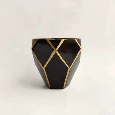 Small luxury diamond shaped geometric glass candle holder with Phnom Penh for restaurant candlelight dinner decoration