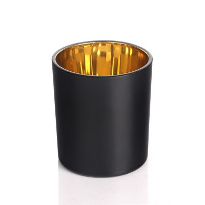 Spray Black Colors Empty Candle Jars Glass