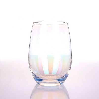 Wholesale Luxury Iridescent Home Decorative 12oz Fancy Soy Wax Glass Jars for Candle Making