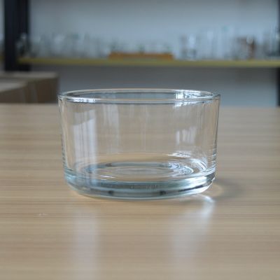 Factory machine made radian bottom glass candle container with 23oz volume