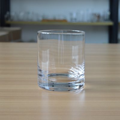 Hand made heat resistant thick bottom glass candle holder with 20oz volume