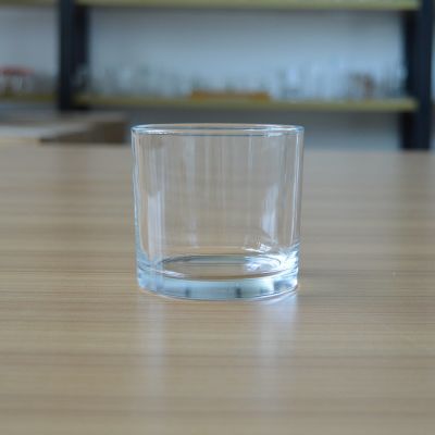 Cheap round 240ml heat resistant short glass candle cup candle jar