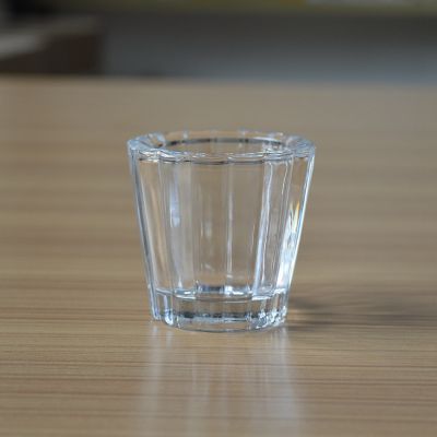 Home decoration thick wall small glass candle containers