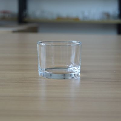 Simple round glass candle jar with 120ml capacity