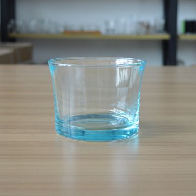 High quality blue colored glass candle jar with 500ml volume
