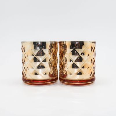 Wholesale Wedding Favors Crystal Diamond Faceted Ball Shape Voltive Crystal Candle Holder Glass Candle Jar