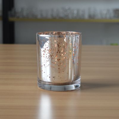 Custom mercury glass candle holder