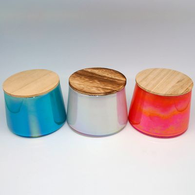 candle jars custom unique iridescent candle jar