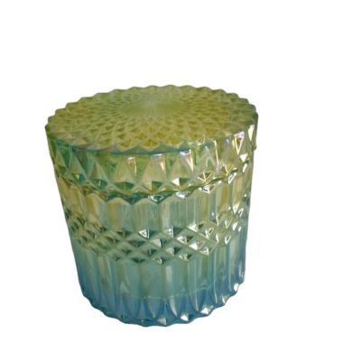 Colorful crystal glass candle candy jar