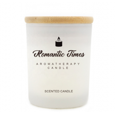 Wholesale Luxury Matt white Glass Jar Personalized Scented Soy Candles