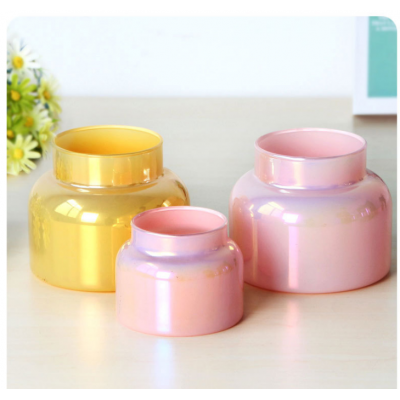 30cl wholesale recycled decorative dome glass candle jars with lids
