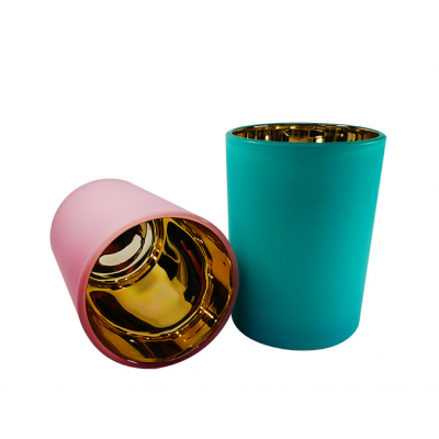 wholesale colourful simple glass candle jars for candle making