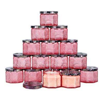 New design 4oz8ozGlass candle Jars and bottles With lid for scented candle container
