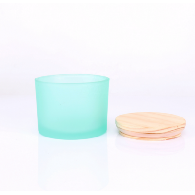 Hot Sale 6oz/7oz/9oz/12oz Glass Scented Candle Glass Jars With Wooden Lid