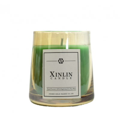 Customized Color Scent and Package transparent cylindrical Cone shape candle jar