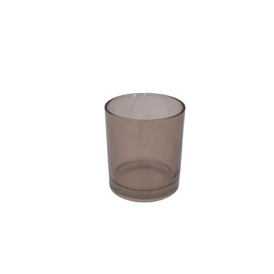 Recycled 300 ml amber glass candle jars wholesale