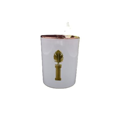Luxury Custom gold decal Candle Jar