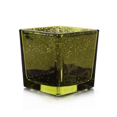 Thick glass candle holder elegant wax container wedding party office decoration