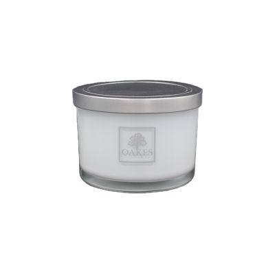 Wide mouth frosted empty candle container glass jar with wood lid