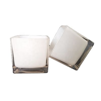 7oz 11oz Hot Sale Glass White Candle Holder Floral Container Planter Terrarium Storage Home Decor