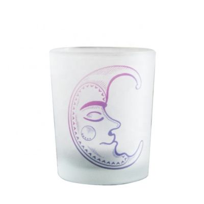 frosted candle vessel customer made glass candle cylinder