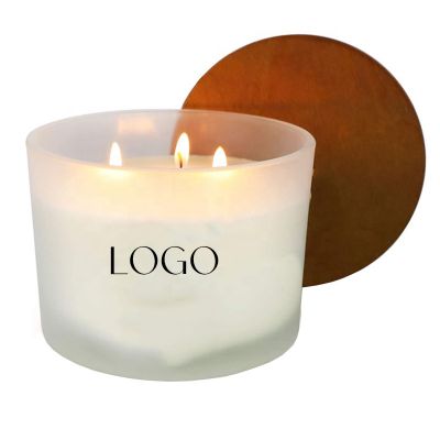17 Ounce Handmade Frosted Glass Aromatherapy Candle jar 3 Wick Soy Wax container