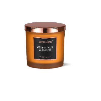 11oz soy wax candle jar glass candle holder with metal lid and gift box
