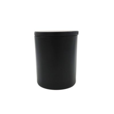 Custom Black Candle Jars With Black Wododen Lid In Bulk